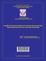 nghiên cứu ảnh hưởng của khoan với sự hỗ trợ rung động đối với vật liệu hợp kim nhôm