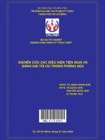 nghiên cứu các điều kiện tiện nghi và đánh giá tối ưu trong phòng học