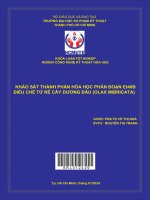 khảo sát thành phần hóa học phân đoạn et40b điều chế từ rễ cây dương đầu olax imbricata