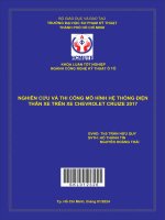 nghiên cứu và thi công mô hình hệ thống điện thân xe trên xe chevrolet cruize 2017