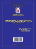 đánh giá tính khả thi của hệ thống ắc quy lưu trữ năng lượng cho nhà máy điện mặt trời hacom solar