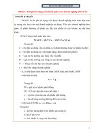 phần 1 chi phí sử dụng vốn bình quân của doanh nghiệp wacc