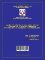 nghiên cứu các yêu tố ảnh hưởng đến cop cũng như là tiêu thụ điện năng của máy điều hòa dân dụng 2 cục dạng treo tường