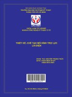 thiết kế chế tạo mô hình trợ lực lái điện