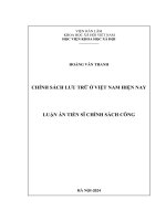 Chính sách lưu trữ ở Việt Nam hiện nay