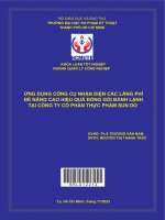 ứng dụng công cụ nhận diện các lãng phí để nâng cao hiệu quả đóng gói bánh lạnh tại công ty cổ phần thực phẩm sun do