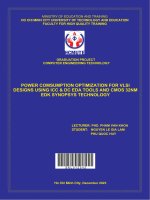 power consumption optimization for vlsi designs using icc dc eda tools and cmos 32nm edk synopsys technology