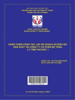 hoàn thiện công tác lập kế hoạch và điều độ sản xuất tại công ty cổ phần bê tông ly tâm thủ đức 1