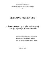 đề cương nghiên cứu cái đẹp thông qua tác phẩm nghệ thuật hội họa bùi xuân phái