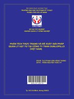 phân tích thực trạng và đề xuất giải pháp quản lý vật tư tại công ty tnhh dunlopillo việt nam