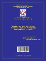 nghiên cứu thiết kế chế tạo chức năng tự hành cho xe điện dựa trên deep learning