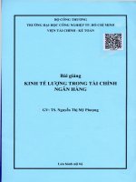 bài giảng kinh tế lượng trong tài chính ngân hàng iuh