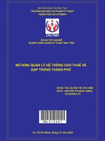mô hình quản lý hệ thống cho thuê xe đạp trong thành phố