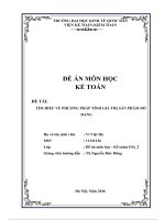 đề án bàn về các phương pháp tính giá trị sản phẩm dở dang