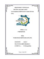 môn học lập trình web đề tài website bán bông hoa online