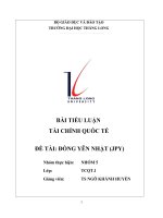 tiểu luận tài chính quốc tế đề tài đồng yên nhật jpy