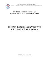 ĐẠI HỌC QUỐC GIA TP HỒ CHÍ MINH TRUNG TÂM KHẢO THÍ VÀ ĐÁNH GIÁ CHẤT LƯỢNG ĐÀO TẠO KỲ THI ĐÁNH GIÁ NĂNG LỰC ĐẠI HỌC QUỐC GIA TP HỒ CHÍ MINH HƯỚNG DẪN ĐĂNG KÝ DỰ THI VÀ ĐĂNG KÝ XÉT TUYỂN TP HCM, THÁNG 4 NĂM 2023