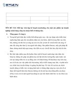 Tiểu luận marketing cho nhà quản trị