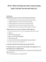 chuyên đề thực tập phân tích những khó khăn trong hoạt động quản lý thu thuế của nhà nước hiện nay