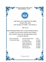 phân tích hoạt động cho vay đối với khách hàng cá nhân tại ngân hàng thương mại cổ phần công thương việt nam chi nhánh tiền giang