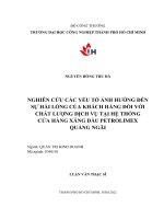 nghiên cứu các yếu tố ảnh hưởng đến sự hài lòng của khách hàng đối với chất lượng dịch vụ của hệ thống cửa hàng xăng dầu petrolimex quảng ngãi