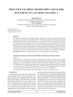 PHÂN TÍCH TÁC ĐỘNG CỦA ĐẦU TƯ TRỰC TIẾP NƯỚC NGOÀI ĐẾN PHÚC LỢI XÃ HỘI: BẰNG CHỨNG TỪ CÁC QUỐC GIA CHÂU Á