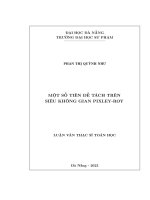một số tiên đề tách trên siêu không gian pixley roy