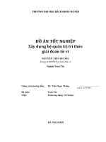đồ án tốt nghiệp xây dựng hệ quản trị tri thức giải đoán tử vi