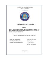 phát triển hoạt động quảng cáo qua mạng xã hội cho nhóm sản phẩm xương khớp của công ty tnhh tohano việt nam