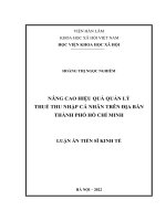 nâng cao hiệu quả quản lý thuế thu nhập cá nhân trên địa bàn thành phố hồ chí minh