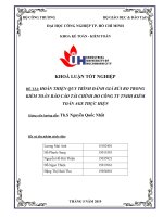 hoàn thiện quy trình đánh giá rủi ro trong kiểm toán báo cáo tài chính do công ty tnhh kiểm toán ags thực hiện