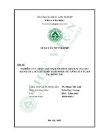 nghiên cứu chọn lọc một số dòng keo lai acacia mangium x acacia auricliformis có năng suất cao tại đồng nai