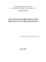 Luận văn thạc sĩ Quốc tế học: Cuộc đấu tranh chống khủng bố ở Đông Nam Á sau chiến tranh lạnh