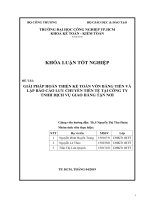 giải pháp hoàn thiện kế toán vốn bằng tiền và lập báo cáo lưu chuyển tiền tệ tại công ty tnhh dv giao hàng tận nơi