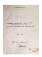 Luận án phó tiến sĩ Lịch sử: Quá trình hình thành và phát triển của căn cứ địa Việt bắc (Trong cuộc vận động cách mạng tháng 8/1945)