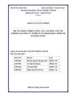 hoàn thiện công tác lập báo cáo tài chính tại công ty tnhh xnk thiết bị in song long