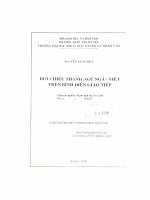 Luận án phó tiến sĩ Ngữ văn: Đối chiếu thành ngữ Nga - Việt trên bình diện giao tiếp