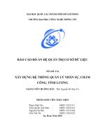 báo cáo đồ án hệ quản trị cơ sở dữ liệu tên đề tài xây dựng hệ thống quản lý nhân sự chấm công tính lương