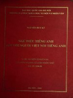 Luận án tiến sĩ Ngữ văn: Ngữ điệu tiếng Anh đối với người Việt nói tiếng Anh