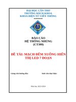 báo cáo hệ thống nhúng ct399 đề tài mạch đếm xuống hiển thị led 7 đoạn