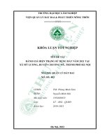 đánh giá hiện trạng sử dụng đất năm 2021 tại xã mỹ lương huyện chương mỹ thành phố hà nội