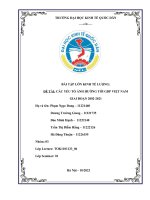 bài tập lớn kinh tế lượng đề tài các yếu tố ảnh hưởng tới gdp việt nam giai đoạn 2002 2021