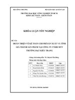 hoàn thiện về kế toán chi phí sản xuất và tính giá thành sản phẩm tại công ty tnhh mtv trường đạt kiều trang