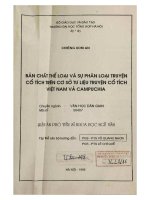 Luận án phó tiến sĩ Ngữ văn: Bản chất thể loại và sự phân loại truyện cổ tích trên cơ sở tư liệu truyện cổ tích Việt Nam và Campuchia