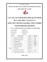 các yếu tố ảnh hưởng đến quyết định mua sắm trực tuyến của sinh viên trường đại học công nghiệp thành phố hồ chí minh