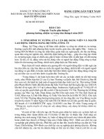 BÁO CÁO CÔNG TÁC TUYÊN GIÁO THÁNG 5 PHƯƠNG HƯỚNG, NHIỆM VỤ TRỌNG TÂM THÁNG 6 NĂM 2023