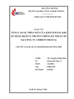 nâng cao sự thỏa mãn của khách hàng khi sử dụng dịch vụ truyền thông kỹ thuật số tại công ty ambient digital