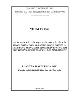 Luận văn thạc sĩ Quản lý khoa học và công nghệ: Nhận diện rào cản thực hiện cơ chế liên kết trách nhiệm giữa Nhà nước, doanh nghiệp và cộng đồng trong hoạt động quản lý xung đột môi trường do tác động của rác thải điện tử