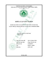 đánh giá công tác quản lý nhà nước về đất đai tại xã nhuận trạch huyện lương sơn tỉnh hòa bình