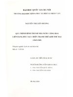 Luận án tiến sĩ Lịch sử: Quá trình hình thành nhà nước Cộng hoà Liên bang Đức sau chiến tranh thế giới thứ hai (1945-1949)